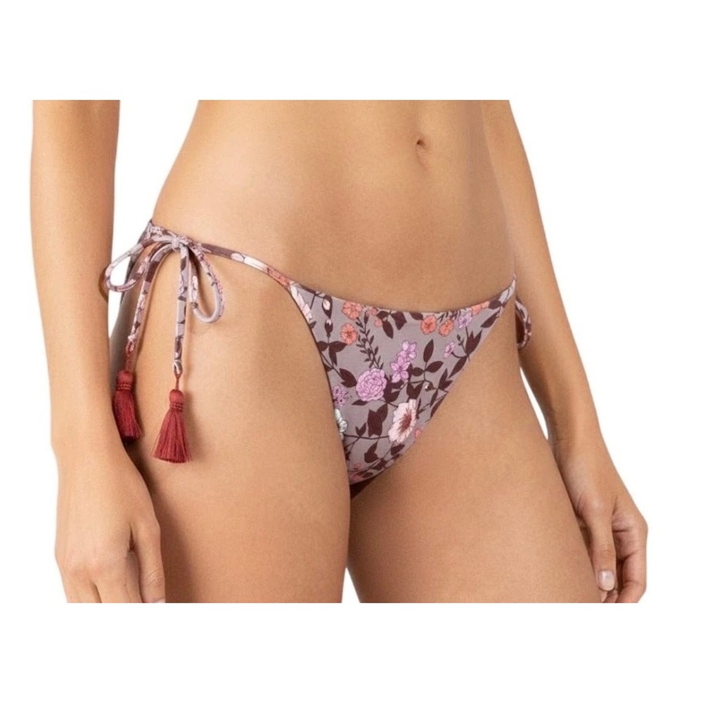 NWT Maaji Womens Ditsy Sunny Tie Sie Bikini Bottoms Large Floral Beach